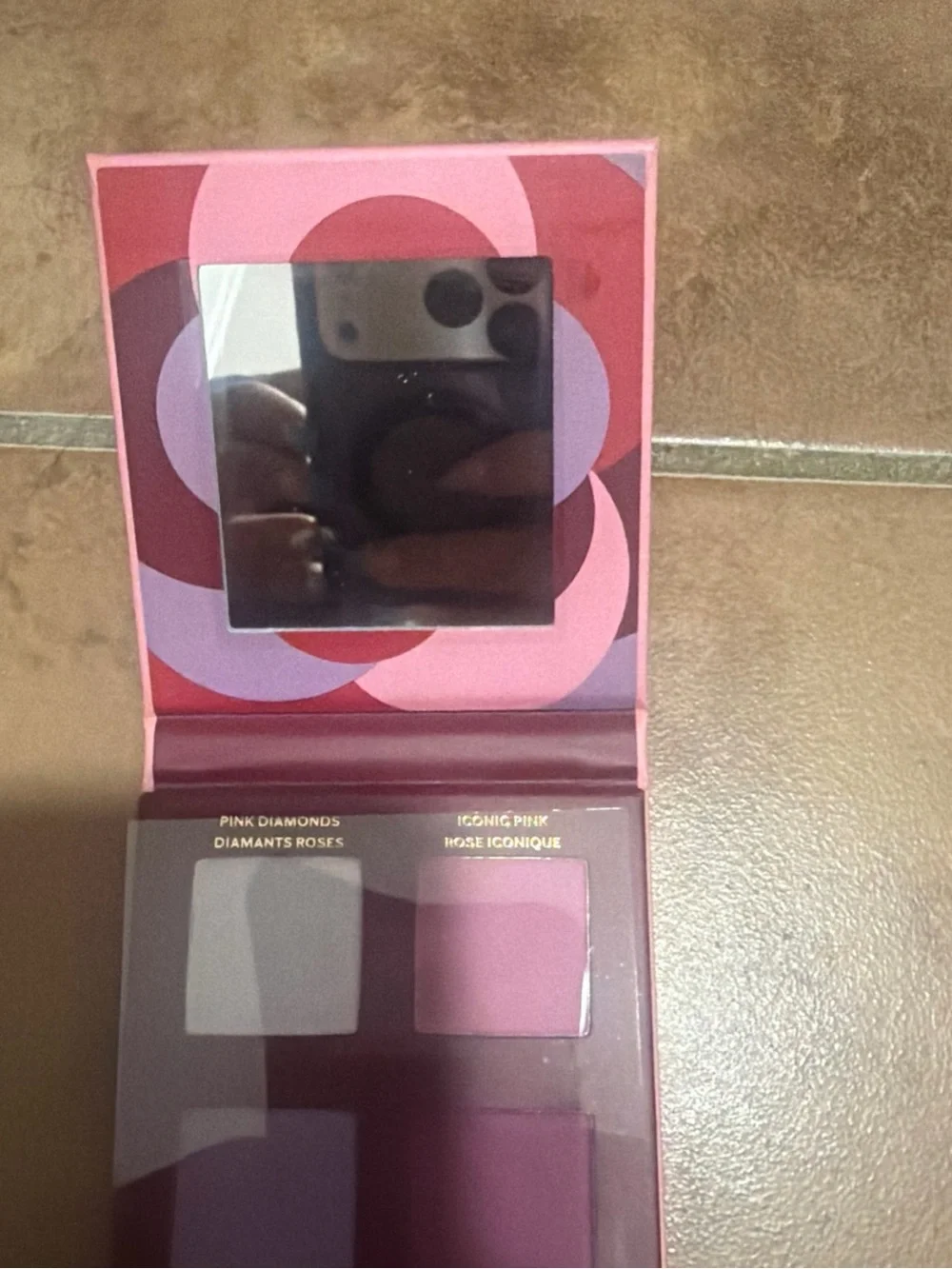 Mary Kay Pink and Red Floral Blush Compact